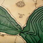 Nautical Wood Maps Glen Lake