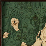 Nautical Wood Maps Grand Traverse Bay / Leelanau - Small