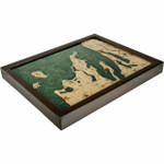 Nautical Wood Maps Grand Traverse Bay / Leelanau - Small