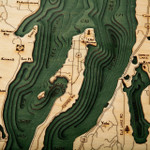 Nautical Wood Maps Grand Traverse Bay / Leelanau - Small