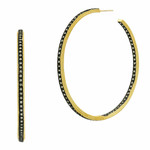 Freida Rothman The Icon Earrings Gold and Rhodium - Large Freida Rothman The Icon Earrings Gold and Rhodium - Large