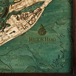 Nautical Wood Maps Hilton Head