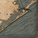 Nautical Wood Maps Houston 