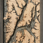 Nautical Wood Maps Inside Passage 