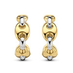 Ti Sento Coffee Bean Gold and Sterling Silver Milano Hoop Earrings Ti Sento Coffee Bean Gold and Sterling Silver Milano Hoop Earrings