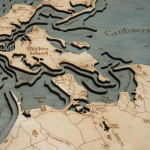 Nautical Wood Maps The Hamptons / East Long Island Sound  Nautical Wood Maps The Hamptons / East Long Island Sound