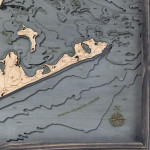 Nautical Wood Maps The Hamptons / East Long Island Sound  Nautical Wood Maps The Hamptons / East Long Island Sound