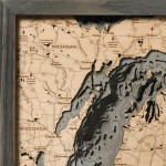 Nautical Wood Maps Lake Michigan - Small  Nautical Wood Maps Lake Michigan - Small