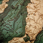Nautical Wood Maps Martha's Vineyard - Dark Frame Nautical Wood Maps Martha's Vineyard - Dark Frame