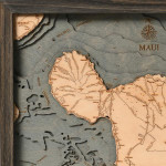Nautical Wood Maps Maui  Nautical Wood Maps Maui