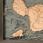 Nautical Wood Maps Maui  Nautical Wood Maps Maui