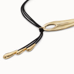 UNOde50 Big Leaf Necklace Gold