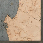 Nautical Wood Maps Monterey Bay  Nautical Wood Maps Monterey Bay