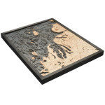 Nautical Wood Maps Northwest Michigan  Nautical Wood Maps Northwest Michigan