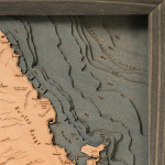 Nautical Wood Maps Oahu 