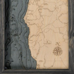 Nautical Wood Maps Oregon Coast  Nautical Wood Maps Oregon Coast