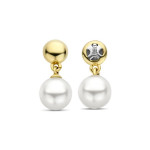 Ti Sento Milano Pearl Centerpiece Gold Milano Stud Earrings
