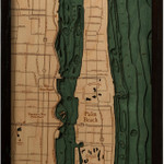 Nautical Wood Maps Palm Beach - Dark Frame Nautical Wood Maps Palm Beach - Dark Frame