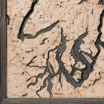 Nautical Wood Maps Puget Sound  Nautical Wood Maps Puget Sound