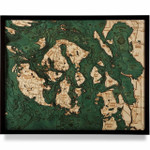 Nautical Wood Maps San Juan Islands - Dark Frame Nautical Wood Maps San Juan Islands - Dark Frame