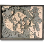 Nautical Wood Maps San Juan Islands  Nautical Wood Maps San Juan Islands