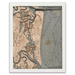 Nautical Wood Maps Amelia Island  