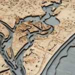Nautical Wood Maps Amelia Island  