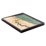 Nautical Wood Maps Jacksonville - Dark Frame Nautical Wood Maps Jacksonville - Dark Frame