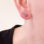 Liven Co Petite Evil Eye Stud Earrings in Yellow Gold Liven Co Petite Evil Eye Stud Earrings in Yellow Gold