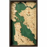 Nautical Wood Maps San Francisco Serving Tray
