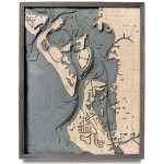 Nautical Wood Maps Lido Key & Siesta Key  Nautical Wood Maps Lido Key & Siesta Key