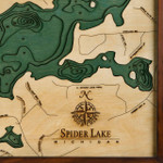 Nautical Wood Maps Spider Lake