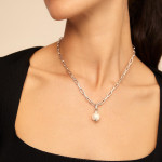 UNOde50 Pearl Charm - Silver UNOde50 Pearl Charm - Silver