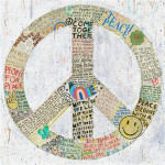 Sugarboo and Co Choose Peace Art Print - White 