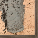 Nautical Wood Maps Lake Tahoe - Small 
