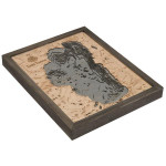 Nautical Wood Maps Lake Tahoe - Small 