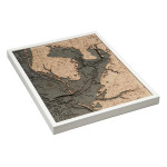 Nautical Wood Maps Tampa Bay 