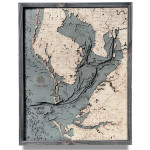 Nautical Wood Maps Tampa Bay 