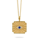Doves by Doron Paloma Art Deco Evil Eye Pendant with Lapis and Diamonds Doves by Doron Paloma Art Deco Evil Eye Pendant with Lapis and Diamonds