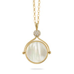 Doves by Doron Paloma Fibonacci Reversible Diamond Pendant with Mother of Pearl Doves by Doron Paloma Fibonacci Reversible Diamond Pendant with Mother of Pearl