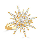 Doves by Doron Paloma Starburst Diamond Yellow Gold Ring Doves by Doron Paloma Starburst Diamond Yellow Gold Ring