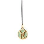 Monica Rich Kosann Mini Pisces Enamel Vermeil Charm with Sapphires Monica Rich Kosann Mini Pisces Enamel Vermeil Charm with Sapphires