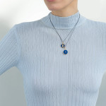 Monica Rich Kosann Mini Gemini Enamel Vermeil Charm with Sapphires 