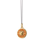 Monica Rich Kosann Mini Leo Enamel Vermeil Charm with Sapphires Monica Rich Kosann Mini Leo Enamel Vermeil Charm with Sapphires
