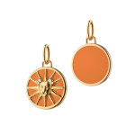 Monica Rich Kosann Mini Leo Enamel Vermeil Charm with Sapphires Monica Rich Kosann Mini Leo Enamel Vermeil Charm with Sapphires