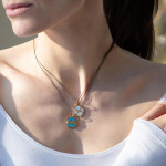 Monica Rich Kosann Mini Sagittarius Enamel Vermeil Charm with Sapphires Monica Rich Kosann Mini Sagittarius Enamel Vermeil Charm with Sapphires