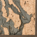 Nautical Wood Maps Whidbey & Camano Islands  Nautical Wood Maps Whidbey & Camano Islands