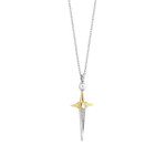 Ti Sento Milano Mother of Pearl Pave Gold & Sterling Silver Cross Necklace