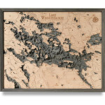 Nautical Wood Maps Lake Winnipesaukee  Nautical Wood Maps Lake Winnipesaukee