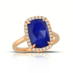 Doves by Doron Paloma Lapis and Diamond Rose Gold Ring Doves by Doron Paloma Lapis and Diamond Rose Gold Ring